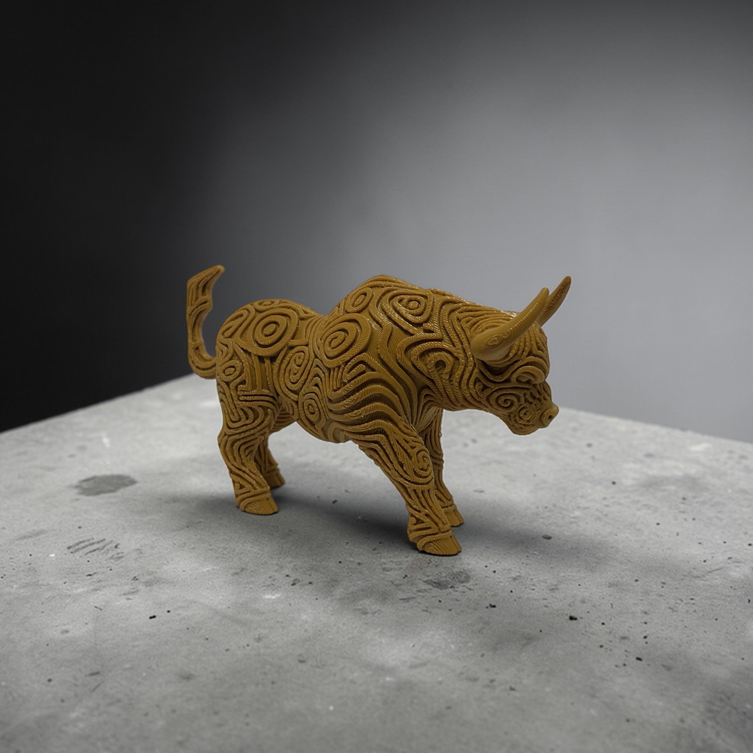 Aura Bull  Dokulu Boğa Figürü