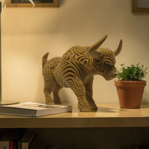 Aura Bull  Dokulu Boğa Figürü